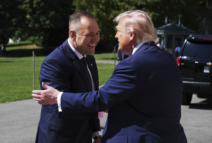 Prezydent Karol Nawrocki i prezydent USA Donald Trump