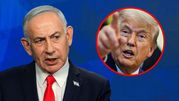 Premier Izraela Benjamin Netanjahu. Prezydent USA Donald Trump