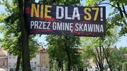 Protest przeciwko budowie S7 w gminie Skawina
