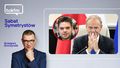 Na zdjęciu Grzegorz Sroczyński, w tle Donald Tusk i Dawid Kacprzyk.