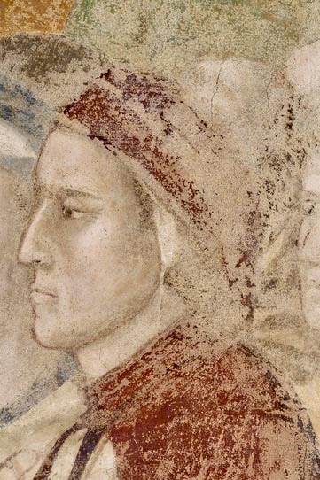 Dante - fresk autorstwa Giotto di Bondone (XIV wiek)