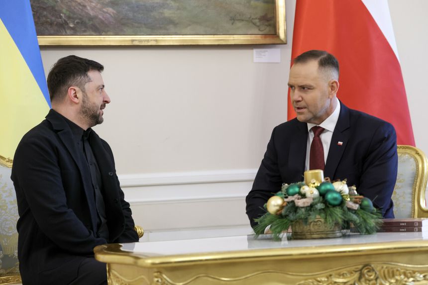 Wołodymyr Zełenski i Karol Nawrocki
