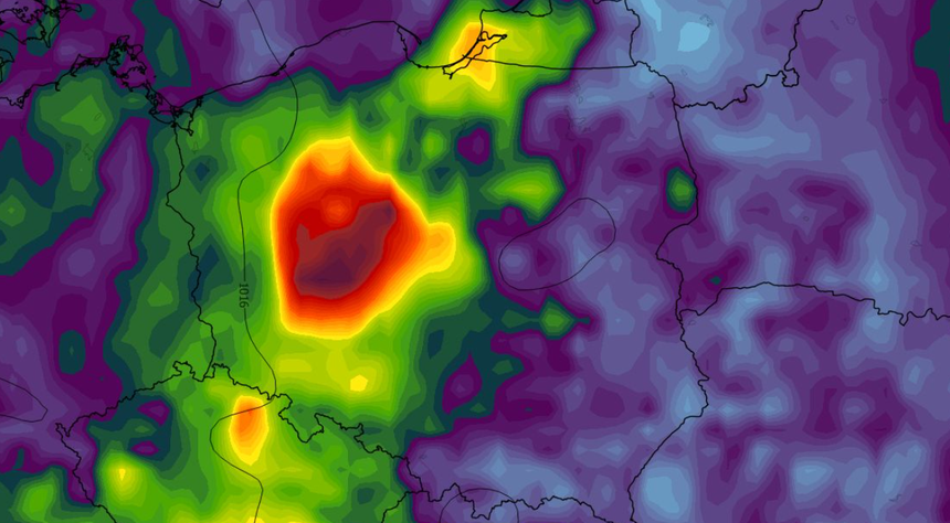Maksymalny poryw wiatru na wysokości 10 m w ciągu ostatnich 6 godzin (km/h) 29.06