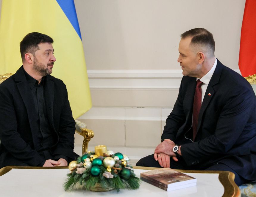 Wołodymyr Zełenski i Karol Nawrocki