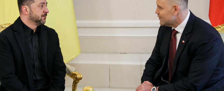 Wołodymyr Zełenski i Karol Nawrocki