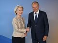 Szefowa KE Ursula von der Leyen i premier Donald Tusk