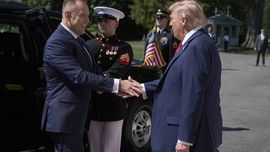 Prezydent Karol Nawrocki i prezydent Donald Trump