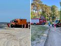 Służby na miejscu tragedii w Krynicy Morskiej