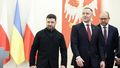 Wołodymyr Zełenski, Karol Nawrocki i prezydencki minister Marcin Przydacz