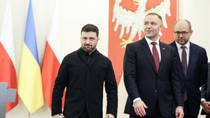 Wołodymyr Zełenski, Karol Nawrocki i prezydencki minister Marcin Przydacz
