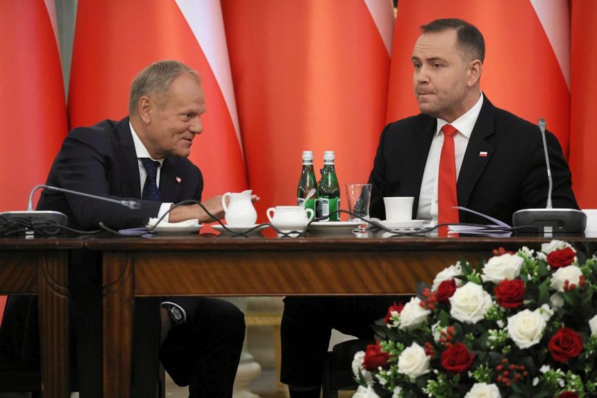 Premier Tusk i prezydent Nawrocki 