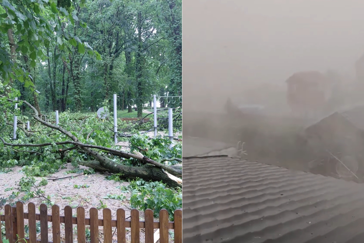 Groźna superkomórka burzowa nad Polską. Połamane drzewa i silne ulewy, noc będzie niespokojna