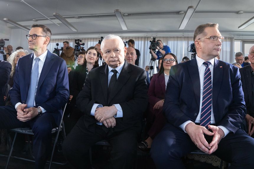 Mateusz Morawiecki, Jarosław Kaczyński i Przemysław Czarnek 