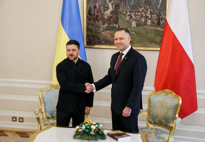 Wołodymyr Zełenski i Karol Nawrocki