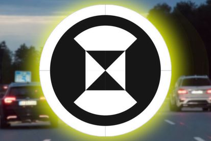 Znak - Landmarkenschild na tle niemieckiej autostrady A9
