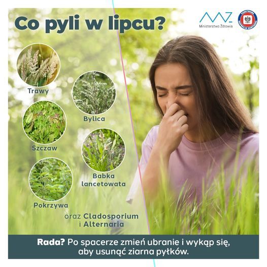 Co pyli w lipcu? Ostrzeżenie dla alergików