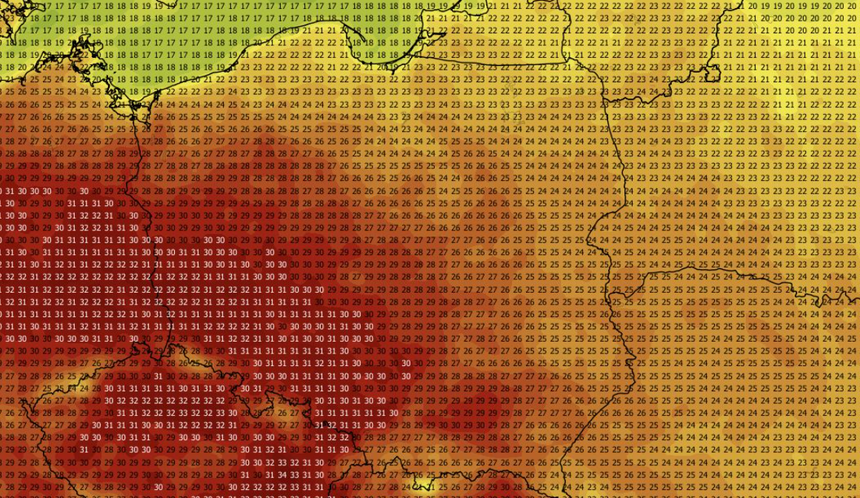 Temperatura maksymalna w Polsce 16.07
