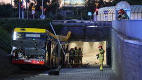 Karambol z udziałem autobusu w Warszawie