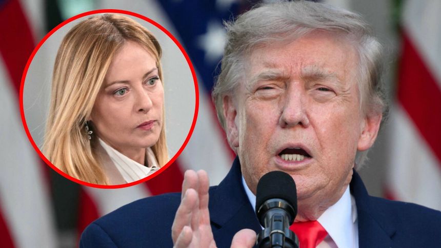 Prezydent USA Donald Trump. Premier Włoch Georgia Meloni
