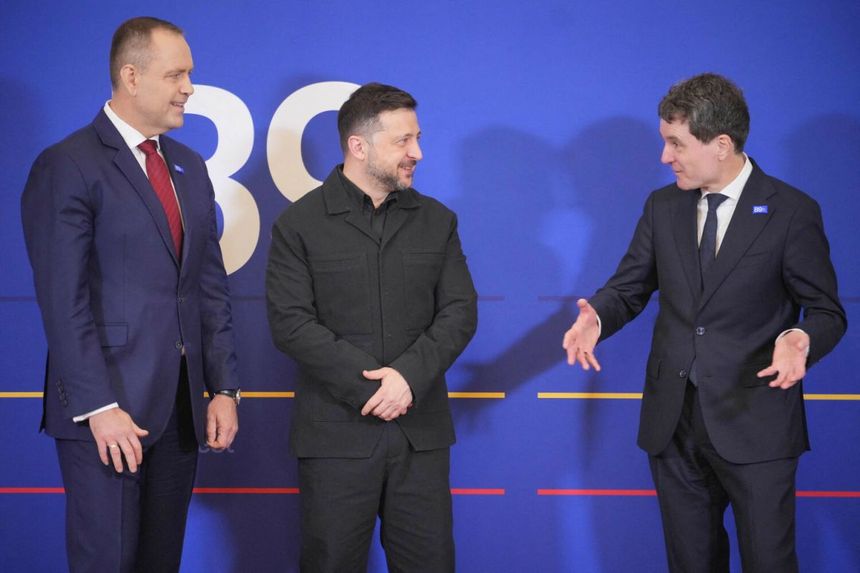 Karol Nawrocki, Wołodymr Zełenski i prezydent Rumunii Nicusor Dan [zdjęcie z maja 2026 roku]