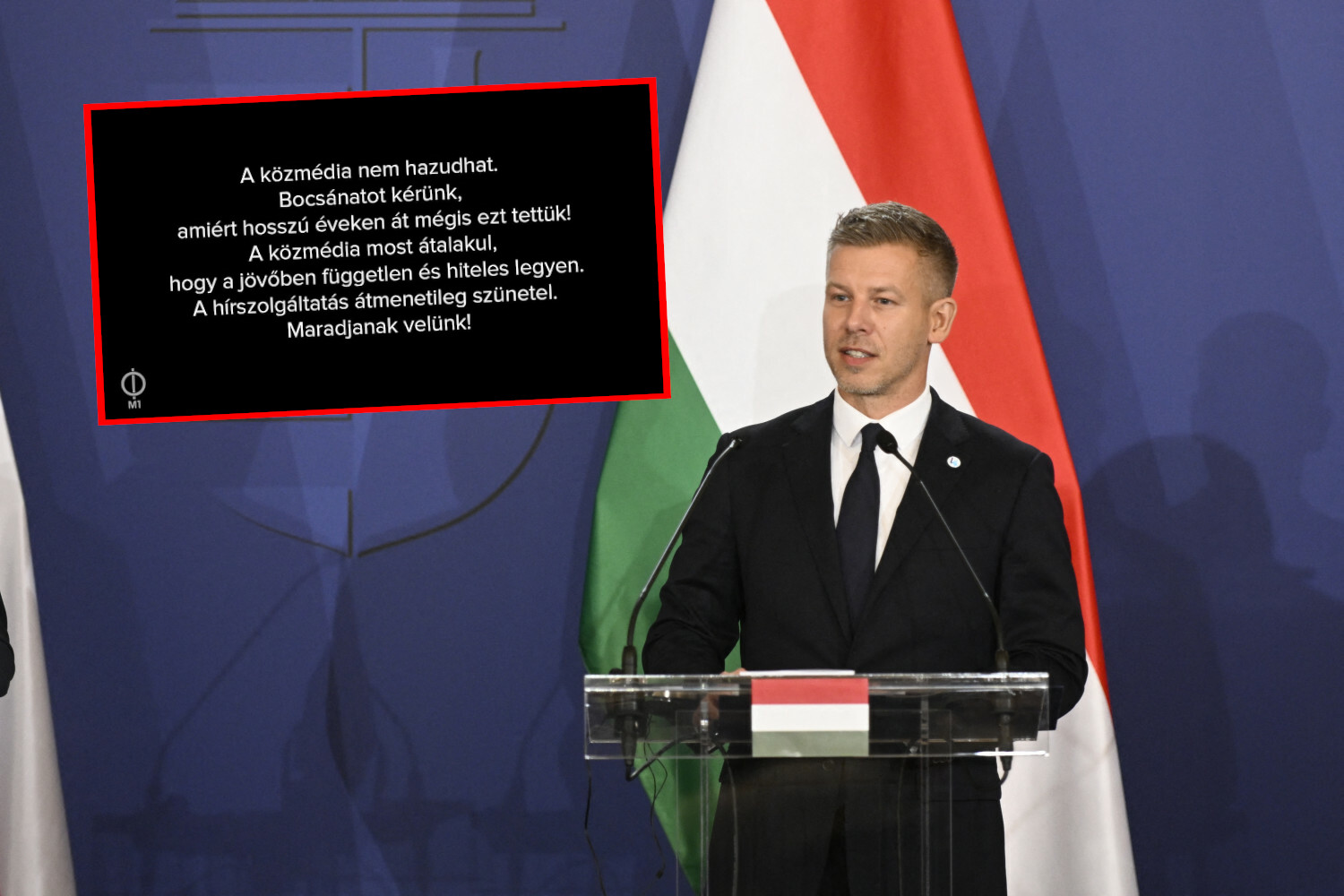 Węgierska telewizja publiczna wstrzymała nadawanie. Widzowie zobaczyli taki komunikat