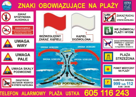 Znaki na plaży