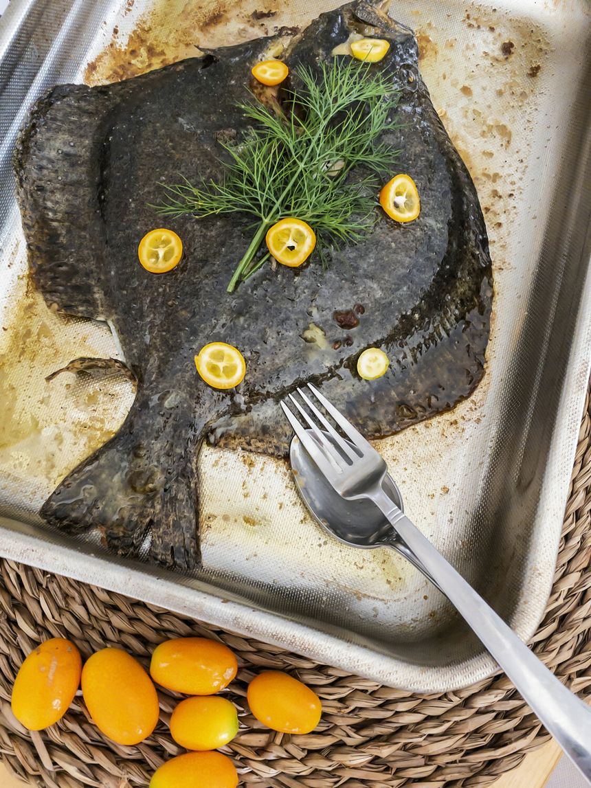 Turbot pieczony