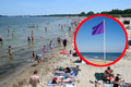 Kolory flag nad wodą. Ostrzeżenie