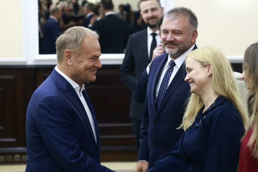 Donald Tusk i Jolanta Sobierańska-Grenda