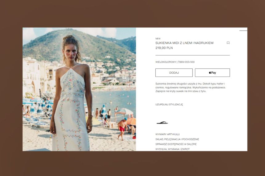 sukienka plażowa zara