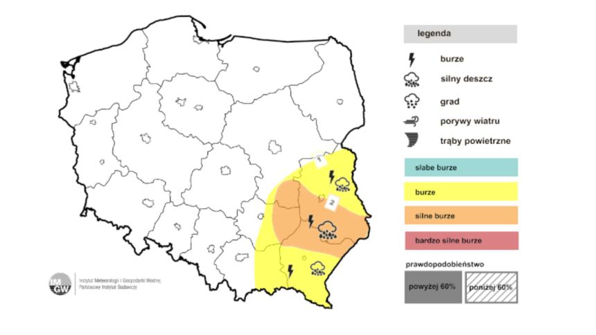 Prognoza burz w nocy z 13 na 14 lipca