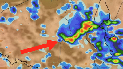 Chwilowe natężenie opadu, zachmurzenie, temperatura, ciśnienie 17.07