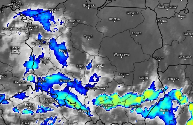 Gdzie jest burza? Radar pogodowy na żywo, mapa burz i opadów online