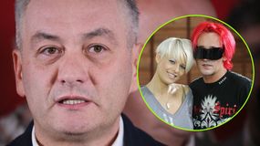 Na zdjęciu zbliżenie Roberta Biedronia, w tle rozmyte twarze innych osób.