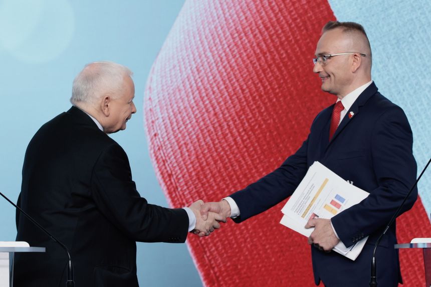 Jarosław Kaczyński i Marek Woch