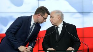 Piotr Müller i Jarosław Kaczyński