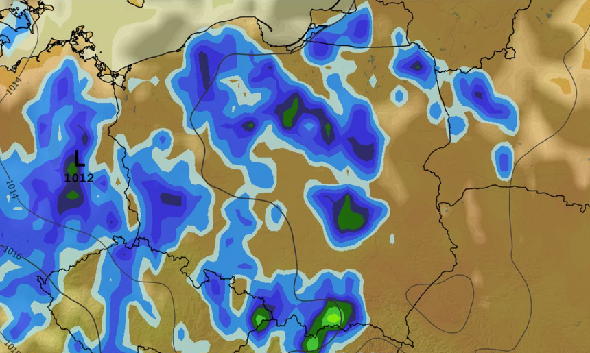 Chwilowe natężenie opadu, zachmurzenie, temperatura i ciśnienie  23.07