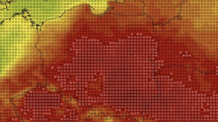 Temperatura maksymalna 31.07