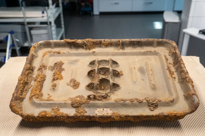 odkrycie na Westerplatte, fragment moździerza