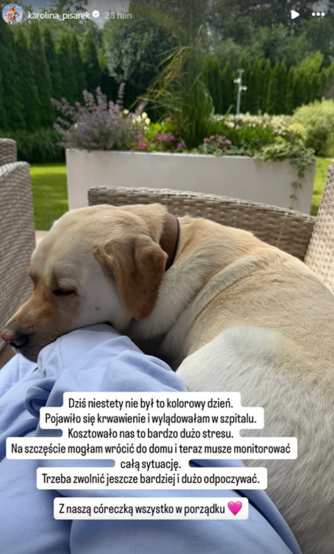 Karolina Pisarek w szpitalu