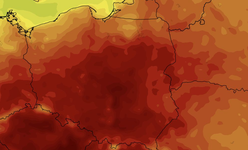 Temperatura mierzona na poziomie 2 m nad powierzchnią gruntu 02.08