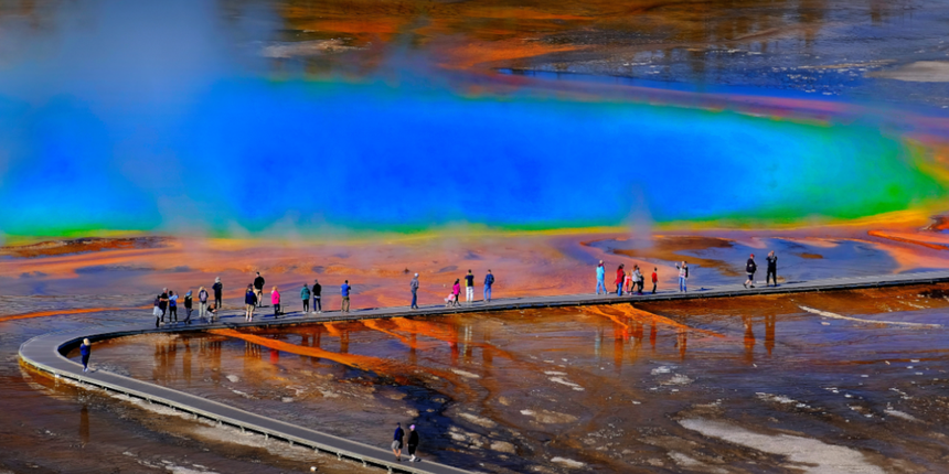 Grand Prismatic Spring w Yellowstone
