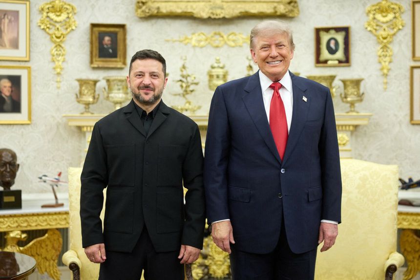 Prezydent USA Donald Trump i prezydent Ukrainy Wołodymyr Zełenski
