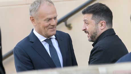 Donald Tusk i Wołodymyr Zełenski