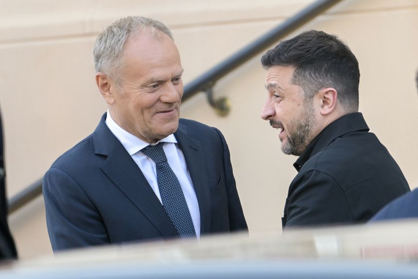 Donald Tusk i Wołodymyr Zełenski