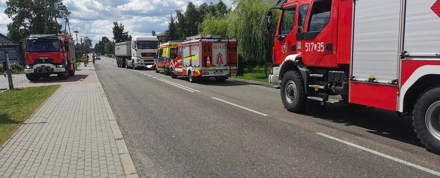 Wypadek z udziałem rowerzystki
