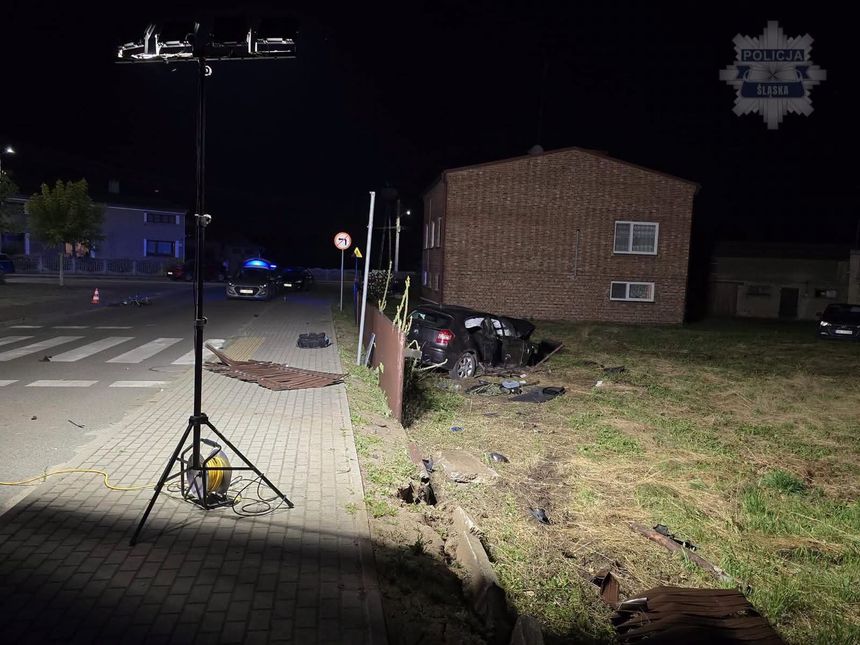 BMW wypadło z drogi