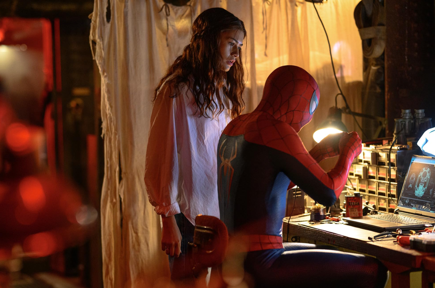 Spider-Man Całkiem nowy dzień - Tom Holland, Zendaya - kadr z filmu Marvela 