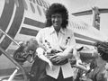 Brian May na lotnisku Mar del Plata