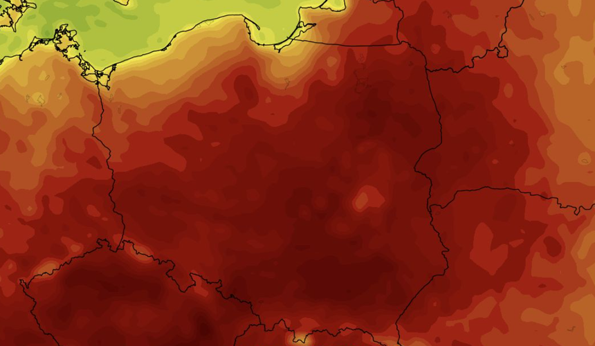 Temperatura mierzona na wysokości 2 m nad powierzchnią gruntu